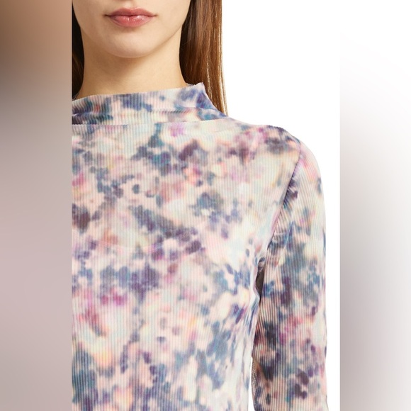 Steve Madden Maya Ribbed Mock Neck Crinkle Long Sleeve MIDI Dress- XL - Picture 4 of 8